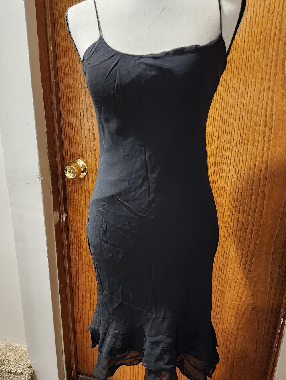 Ralph Lauren Black Spaghetti-Strap Slip Dress 4